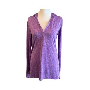 Women’s Small Shirt Long Sleeve Hoodie Workout Running Purple Top.